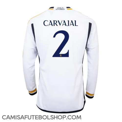 Camisa de time de futebol Real Madrid Daniel Carvajal #2 Replicas 1º Equipamento 2023-24 Manga Comprida